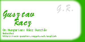 gusztav racz business card