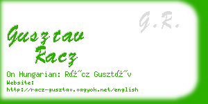 gusztav racz business card